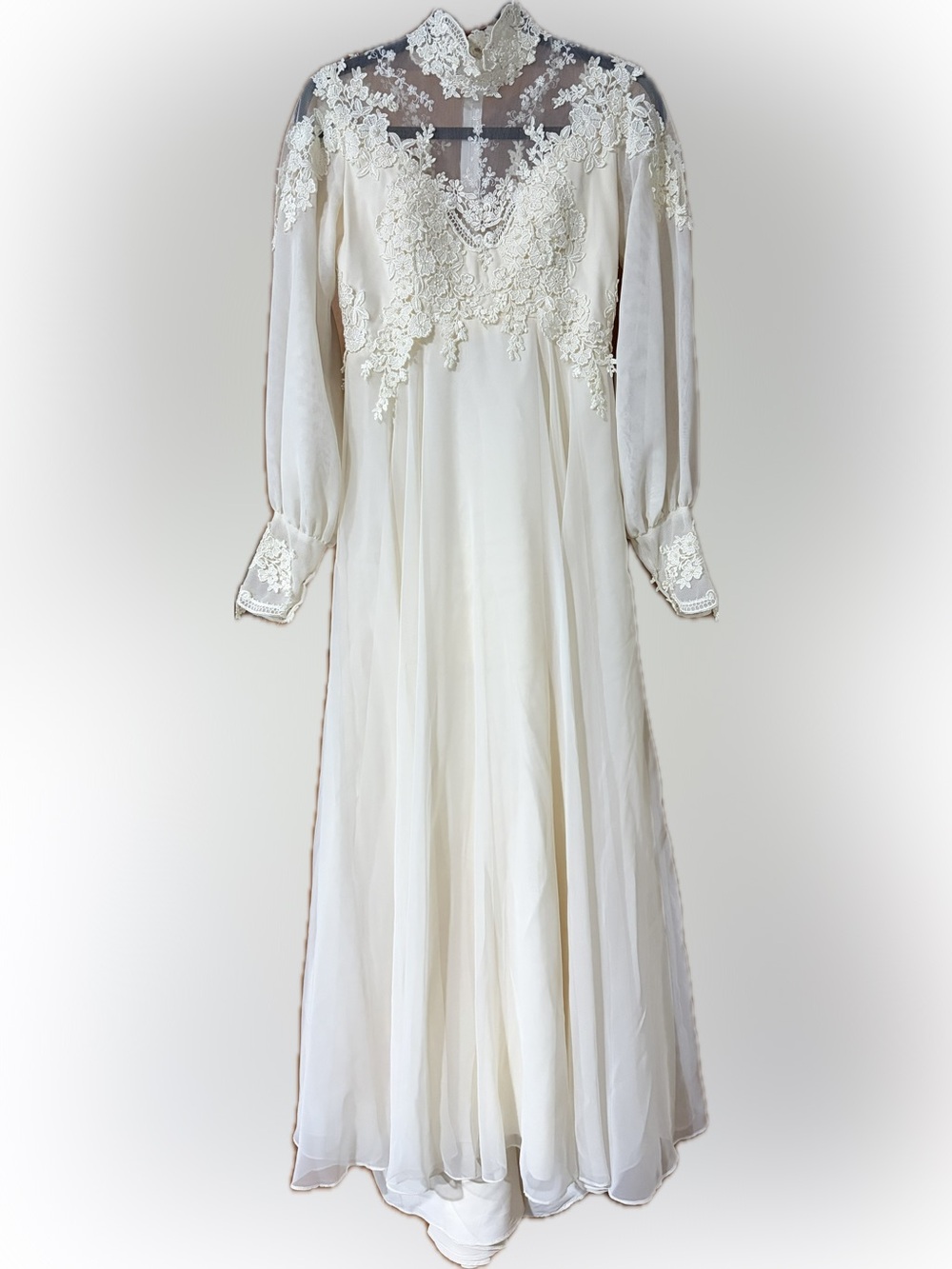 Handmade Wedding Dress Ivory Lace Bodice